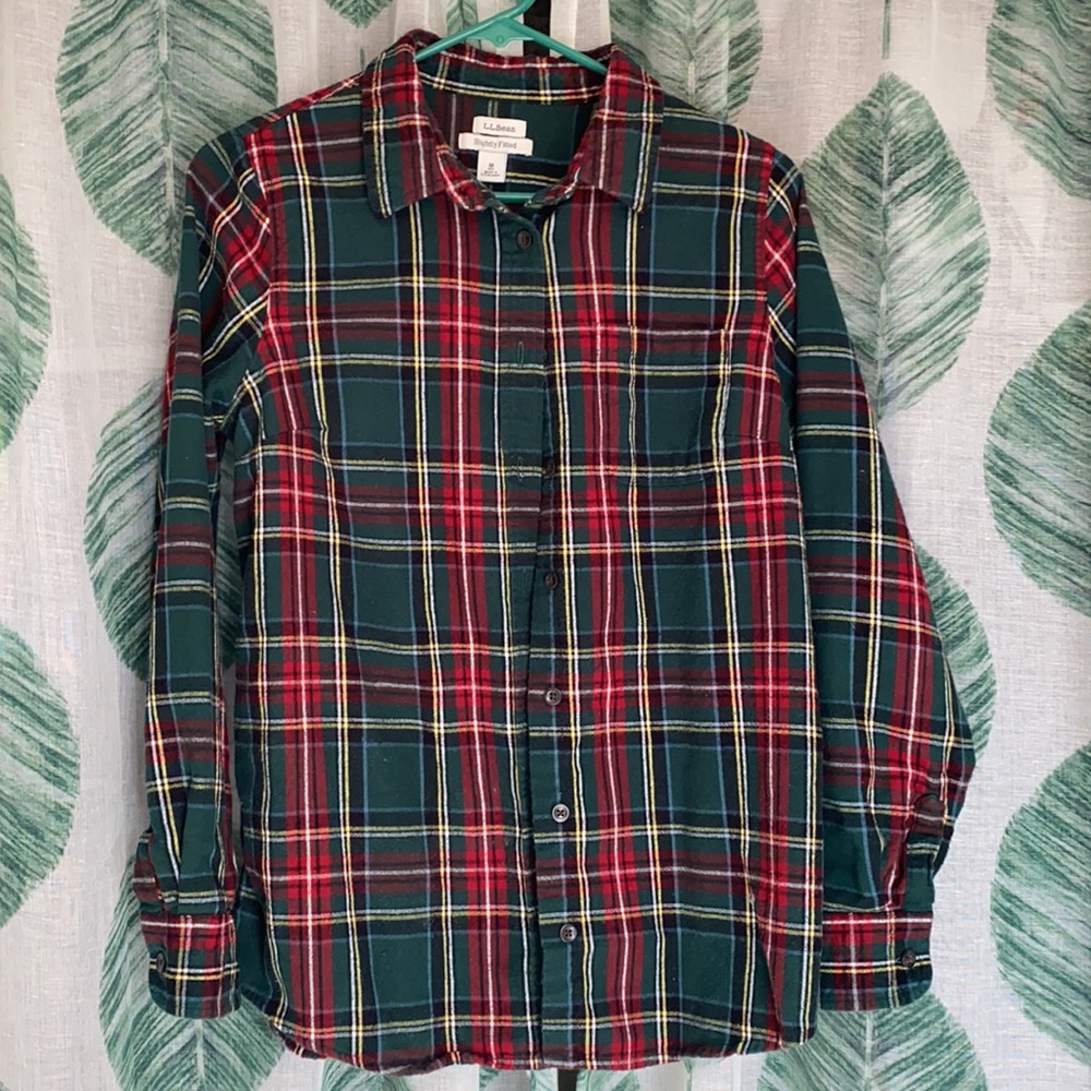 LL Bean flannel plaid shirt